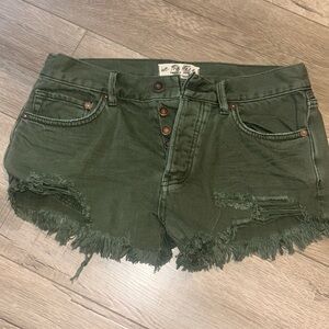 army green free people shorts